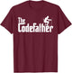 The Codefather Coding Gift Computer Programmer Geek Nerd T-Shirt - T-Shirt | Maroon