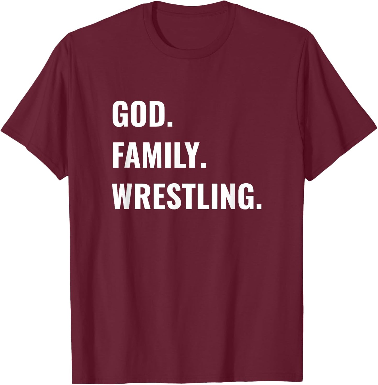 Christian Wrestler God Family Wrestling T-Shirt - T-Shirt | Maroon