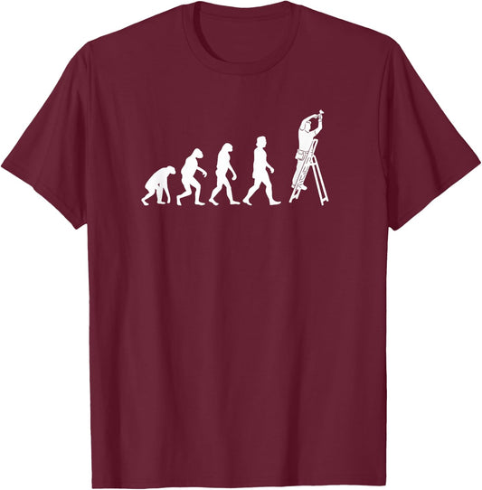 Evolution Electrician Electrical Engineering Engineer T-Shirt - T-Shirt | Maroon