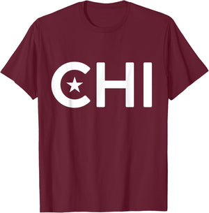 CHI - Chile Two Part Combo Design - Chilean Flag Part 1 T-Shirt - T-Shirt | Maroon