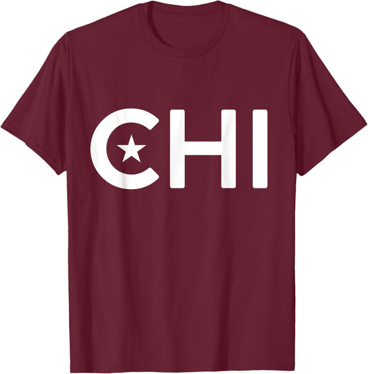 CHI - Chile Two Part Combo Design - Chilean Flag Part 1 T-Shirt - T-Shirt | Maroon