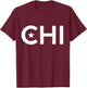 CHI - Chile Two Part Combo Design - Chilean Flag Part 1 T-Shirt - T-Shirt | Maroon