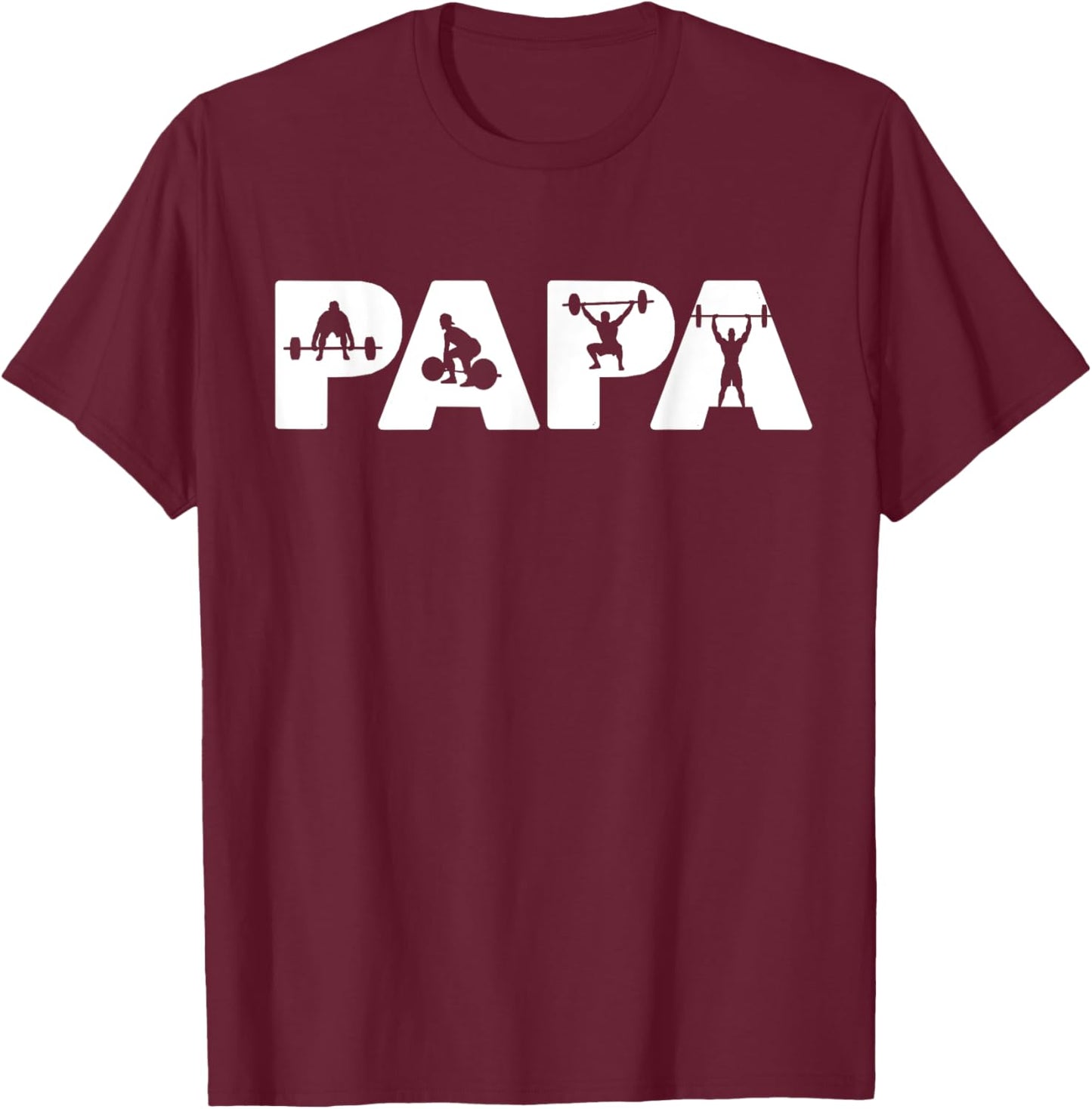 Weightlifting Dad Funny Dad Weightlifting Dad T-Shirt - T-Shirt | Maroon