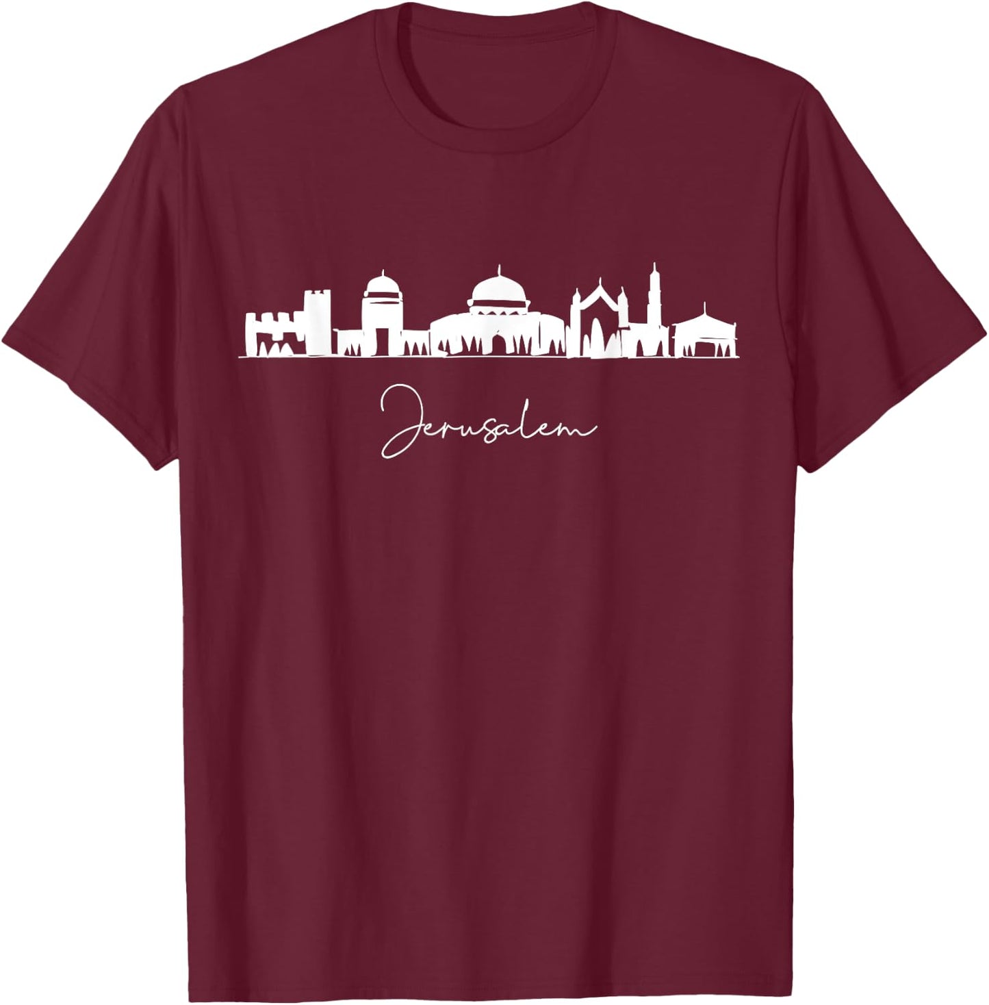 Jerusalem City T-Shirt - T-Shirt | Maroon