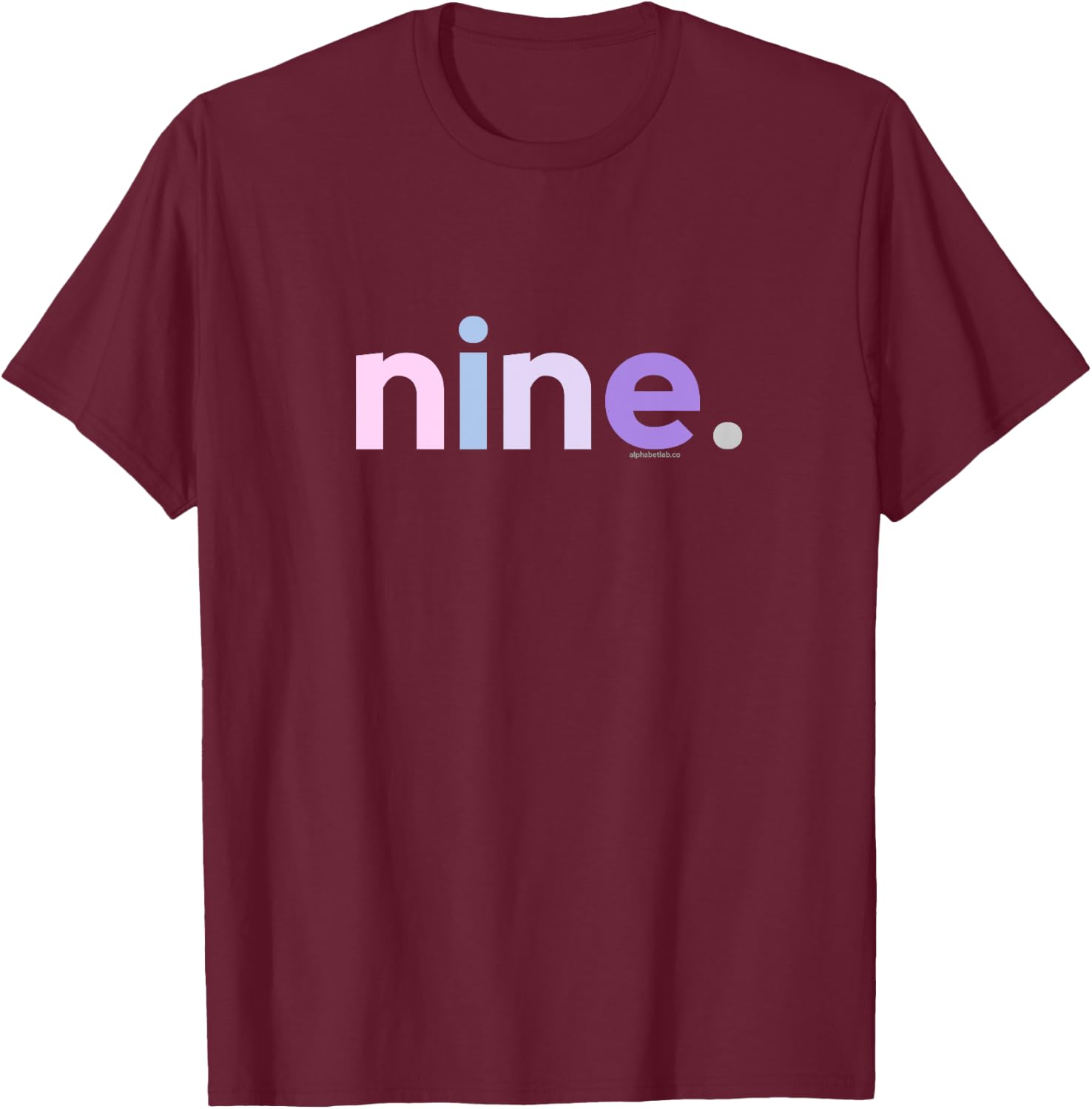 9th Birthday Shirt Girl 9 Year Old Nine | Age 9 Party Ideas T-Shirt - T-Shirt | Maroon