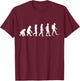Evolution of man into a diver T-Shirt - T-Shirt | Maroon