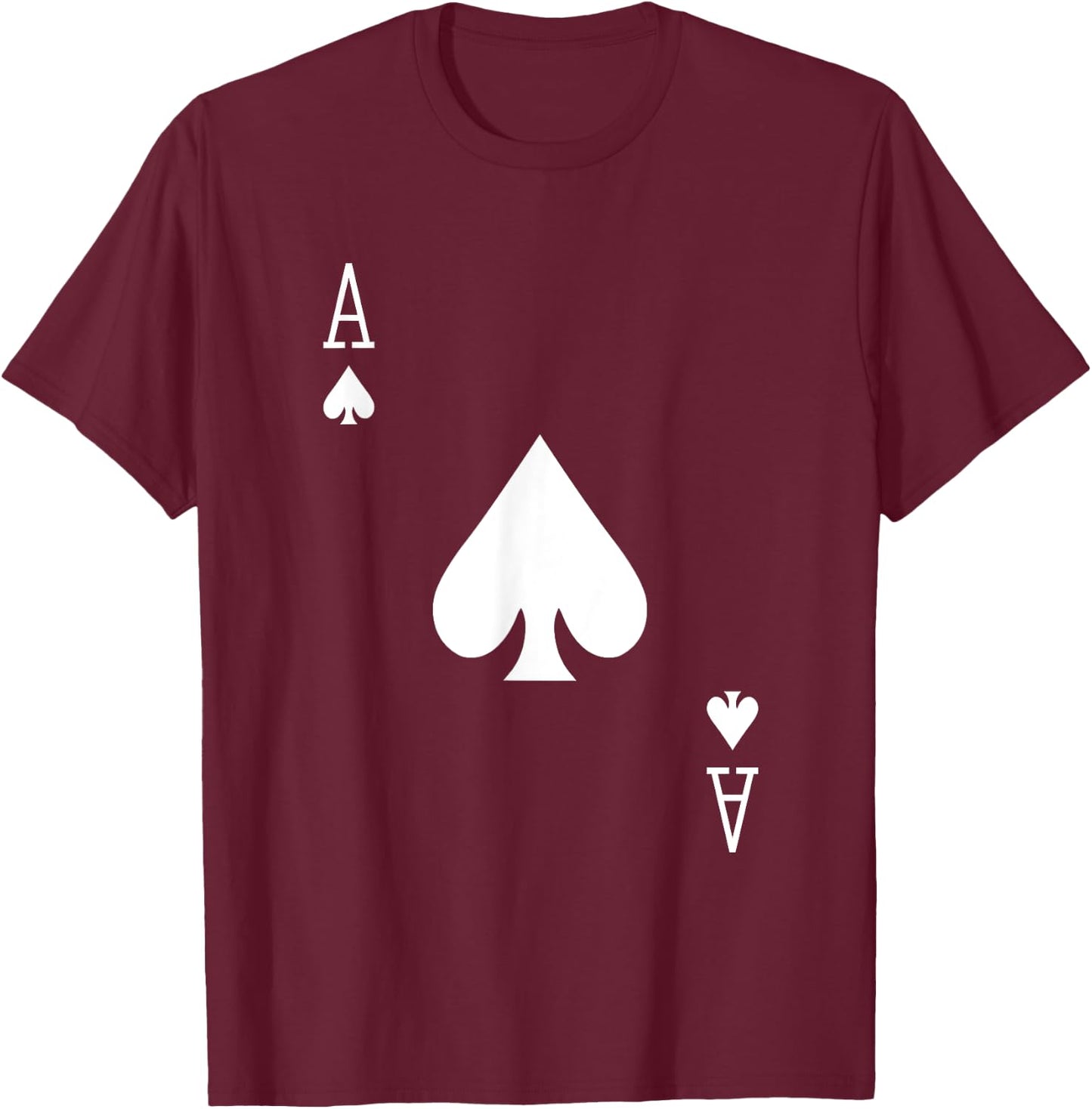 Him & Her Valentines Day Ace of Spades Poker Cards Matching T-Shirt - T-Shirt | Maroon