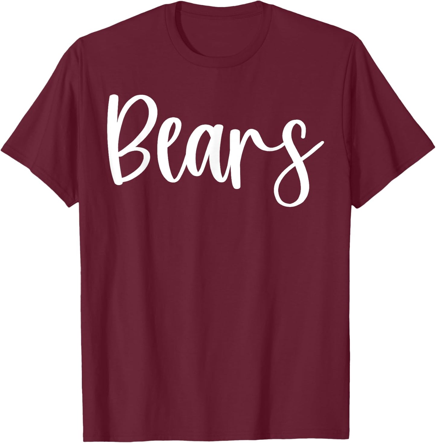 Bears School Spirit Team Mascot Game Night T-Shirt - T-Shirt | Maroon