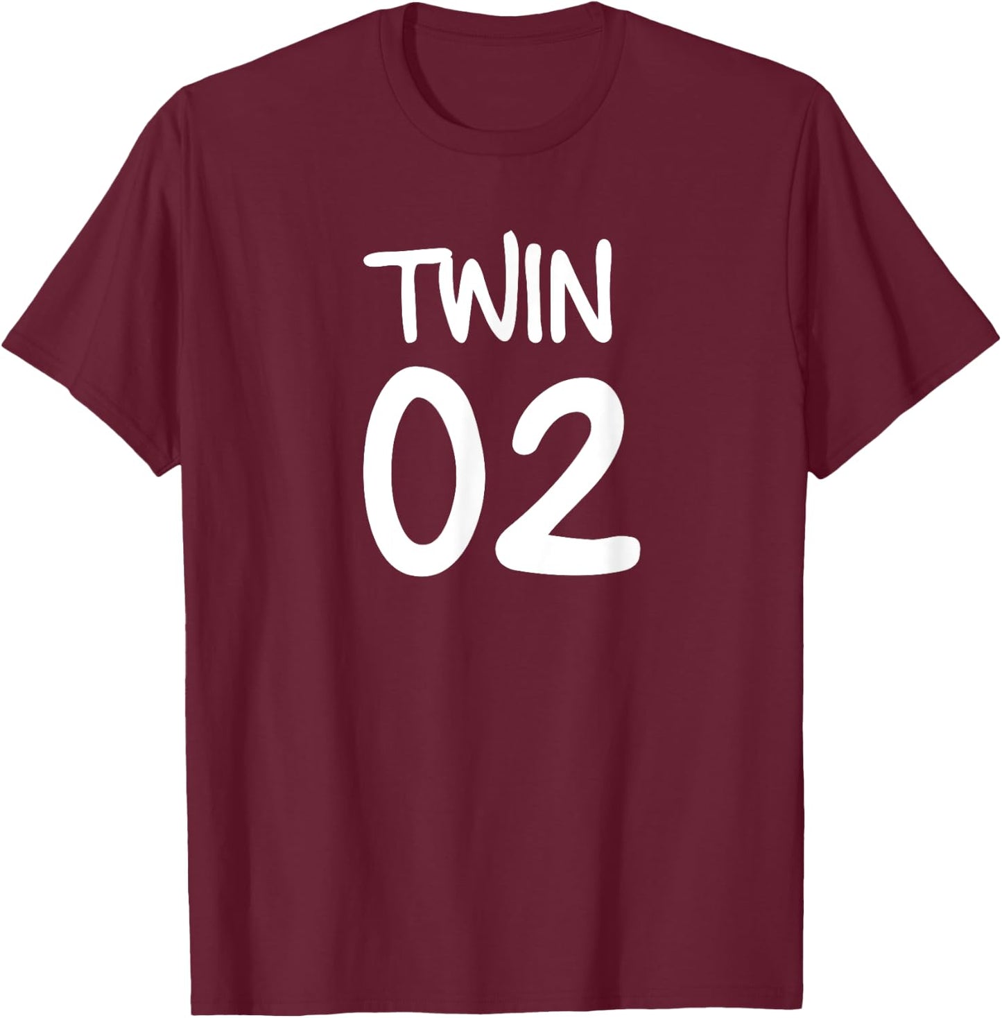 TWIN 1 and TWIN 2 shirts matching twin shirts adults & kids T-Shirt - T-Shirt | Maroon