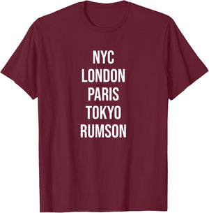 Funny Rumson NJ New Jersey Souvenir T-Shirt - T-Shirt | Maroon