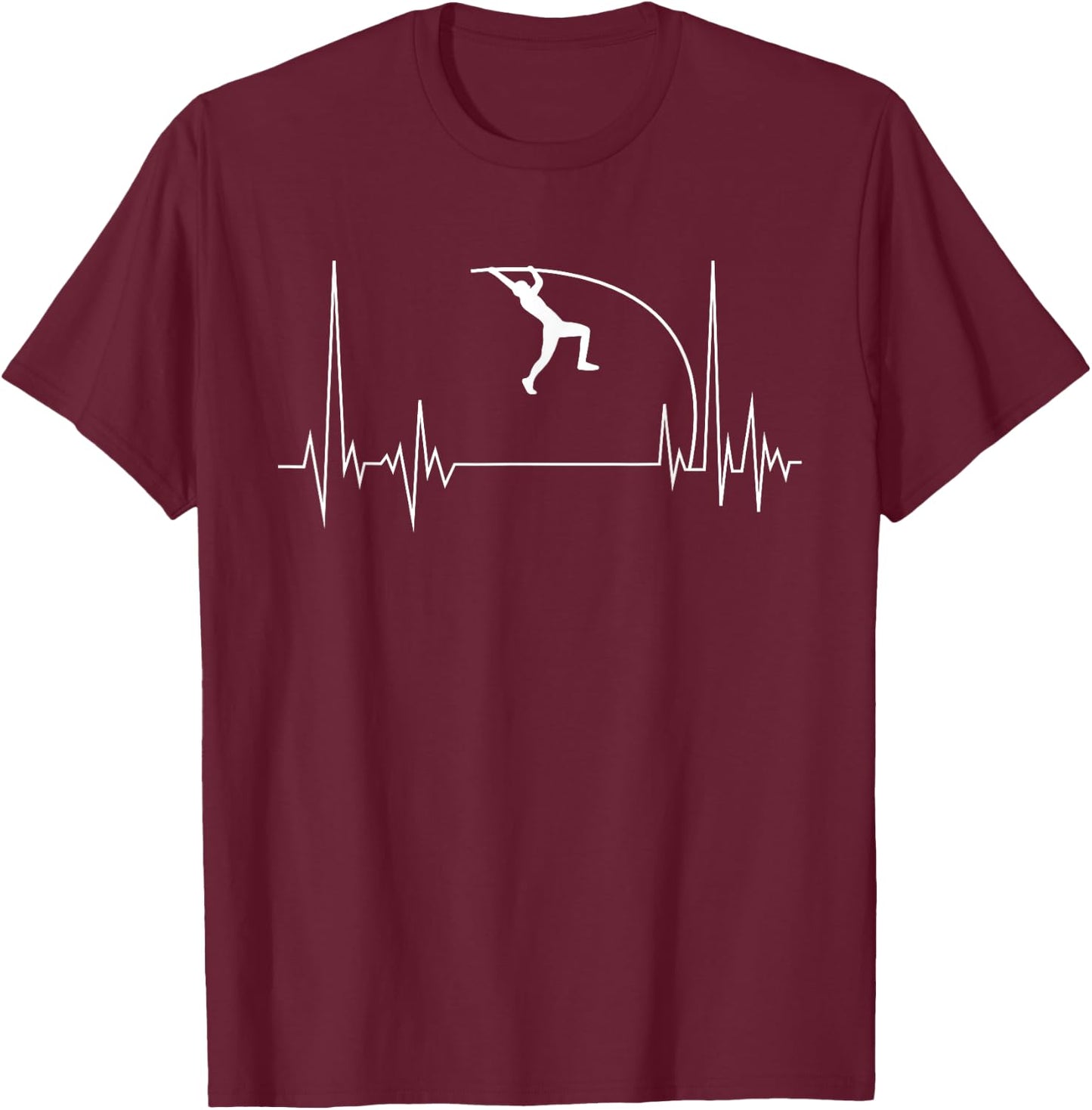 Funny Pole Vaulting Design Men Women Track And Field Vaulter T-Shirt - T-Shirt | Maroon