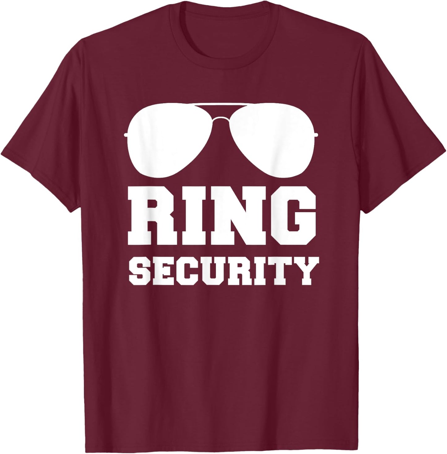 Ring Security Shirt | Ring Bearer Boys Wedding Party T-Shirt - T-Shirt | Maroon