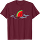 Watermelon Shark Fin T-Shirt - T-Shirt | Maroon