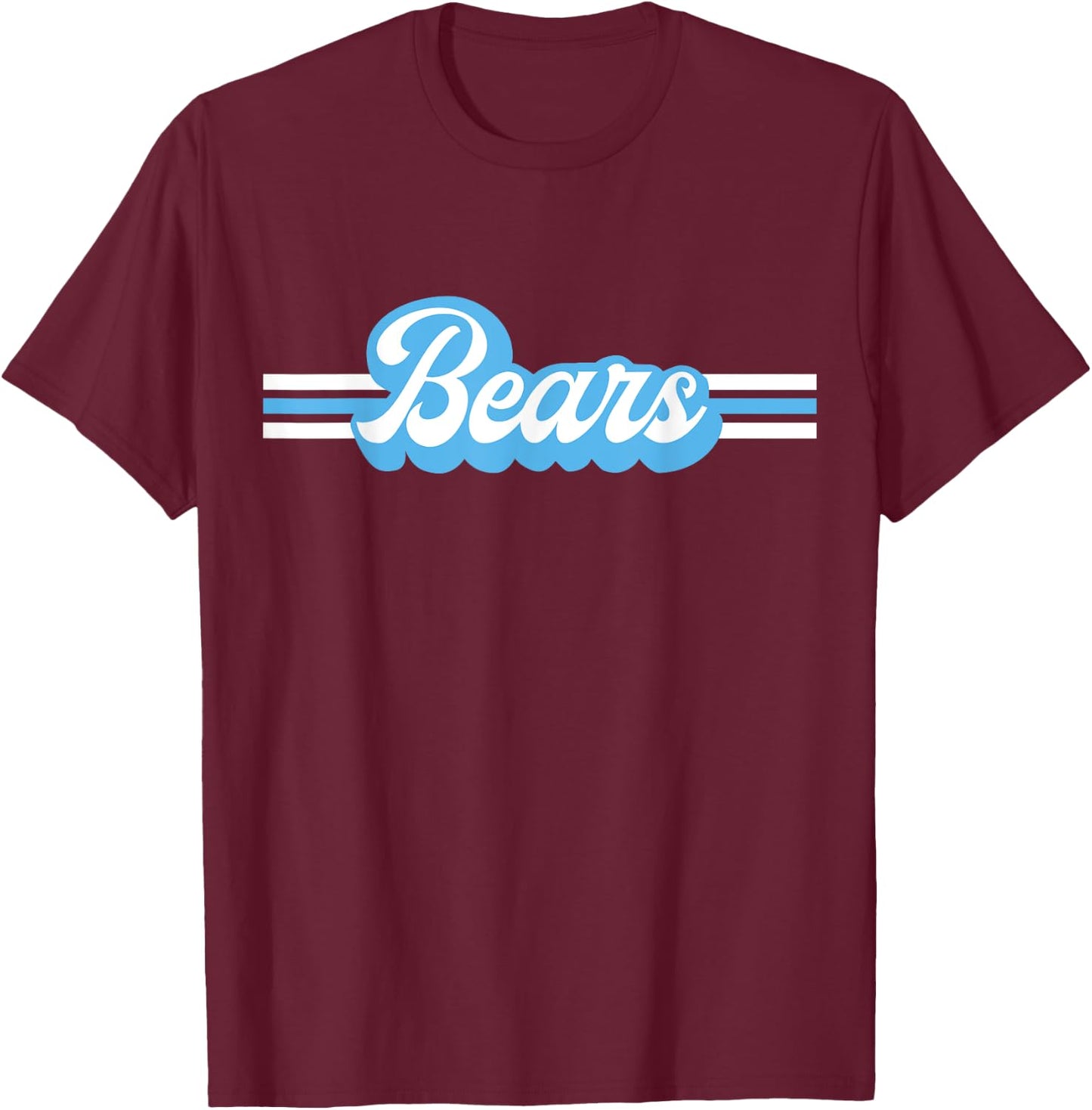 Retro Bears Mascot, School Spirit, Bear Sports T-Shirt - T-Shirt | Maroon