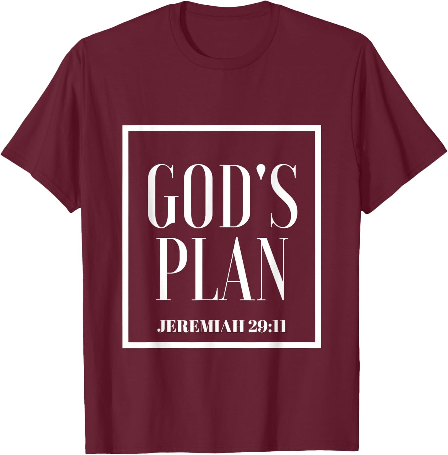 God's Plan - Bible church to prosper in Jesus T-Shirt - T-Shirt | Maroon