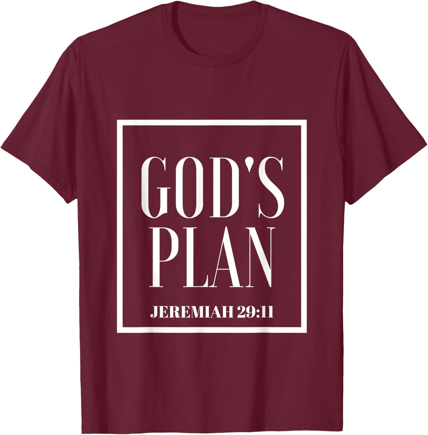 God's Plan - Bible church to prosper in Jesus T-Shirt - T-Shirt | Maroon