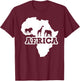 Africa Map T-Shirt - T-Shirt | Maroon