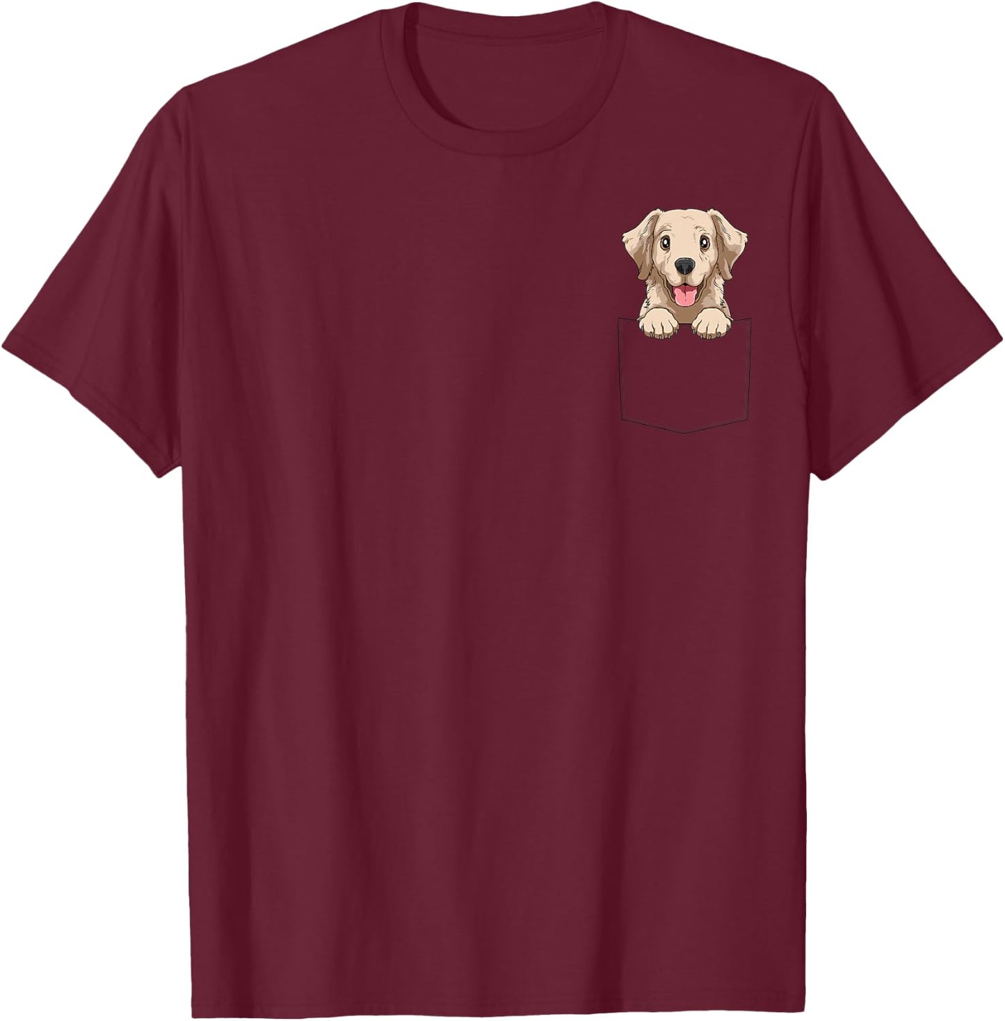 Labrador Pocket Labrador In Pocket Labrador Dog Peeking Men Women Kids T-Shirt - T-Shirt | Maroon