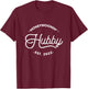 Honeymoonin' Hubby Est 2022 Wife Husband Newlywed Matching T-Shirt - T-Shirt | Maroon