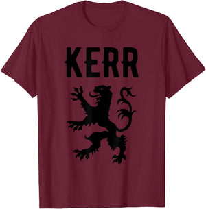 Kerr Clan Scottish Family Name Scotland Heraldry T-Shirt - T-Shirt | Maroon