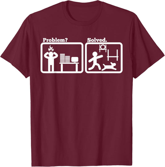Funny Agility Dog Training T-Shirt - T-Shirt | Maroon