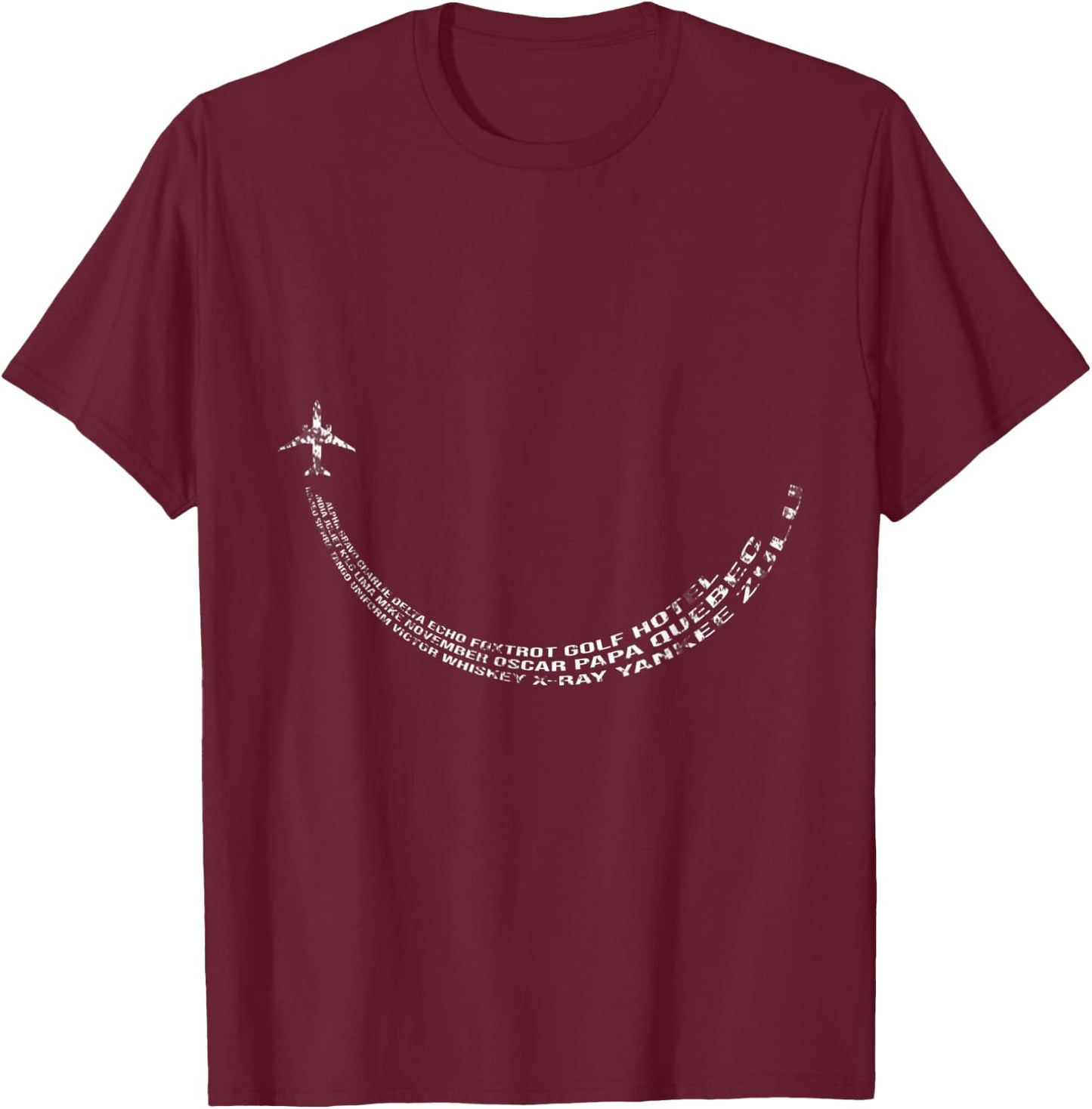 Aviation Airplane Pilot Gift - Men's Black Short Sleeve Classic Fit Pilot - Small T-Shirt - T-Shirt | Maroon