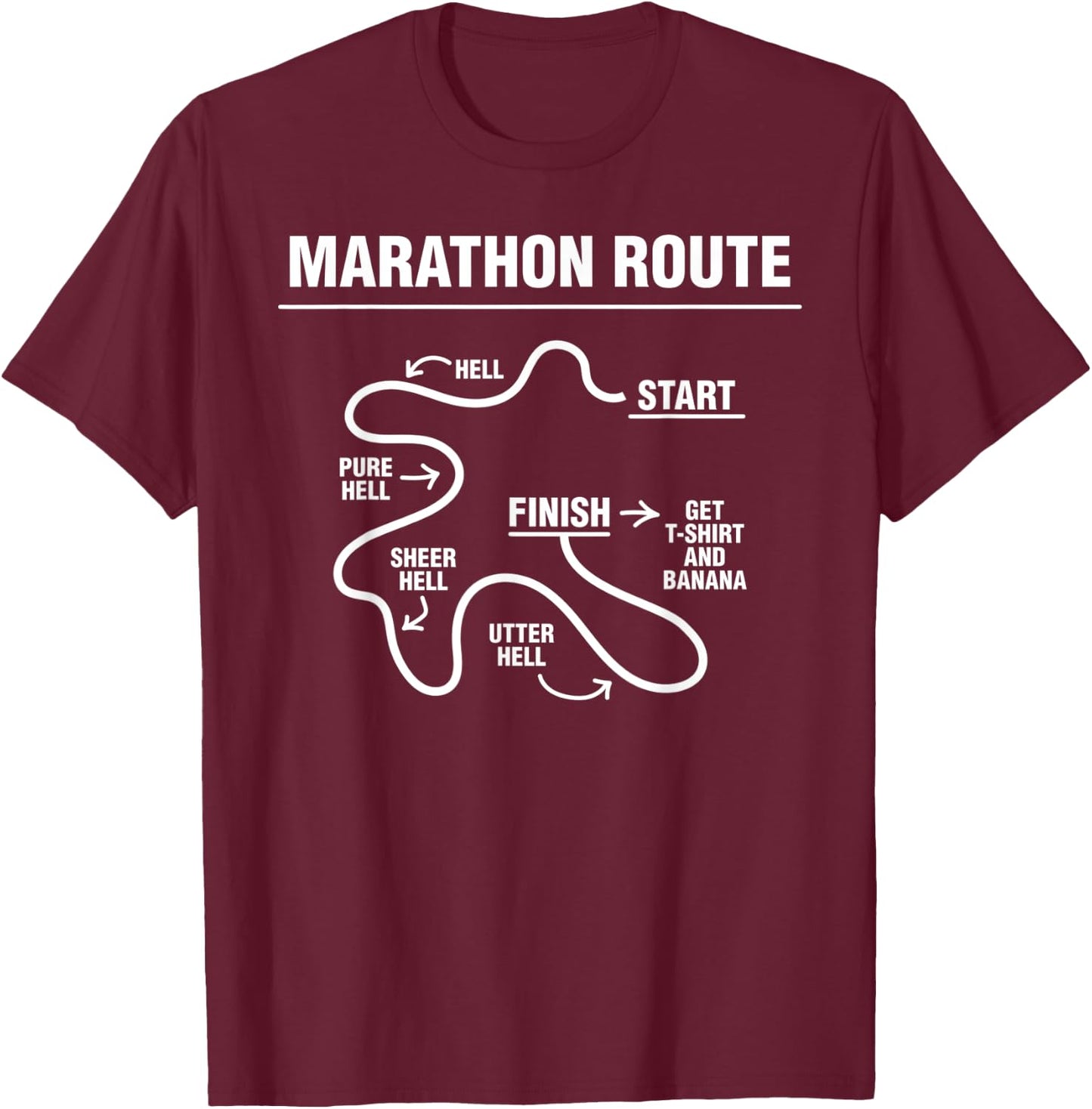 Funny Marathon T-Shirt - T-Shirt | Maroon