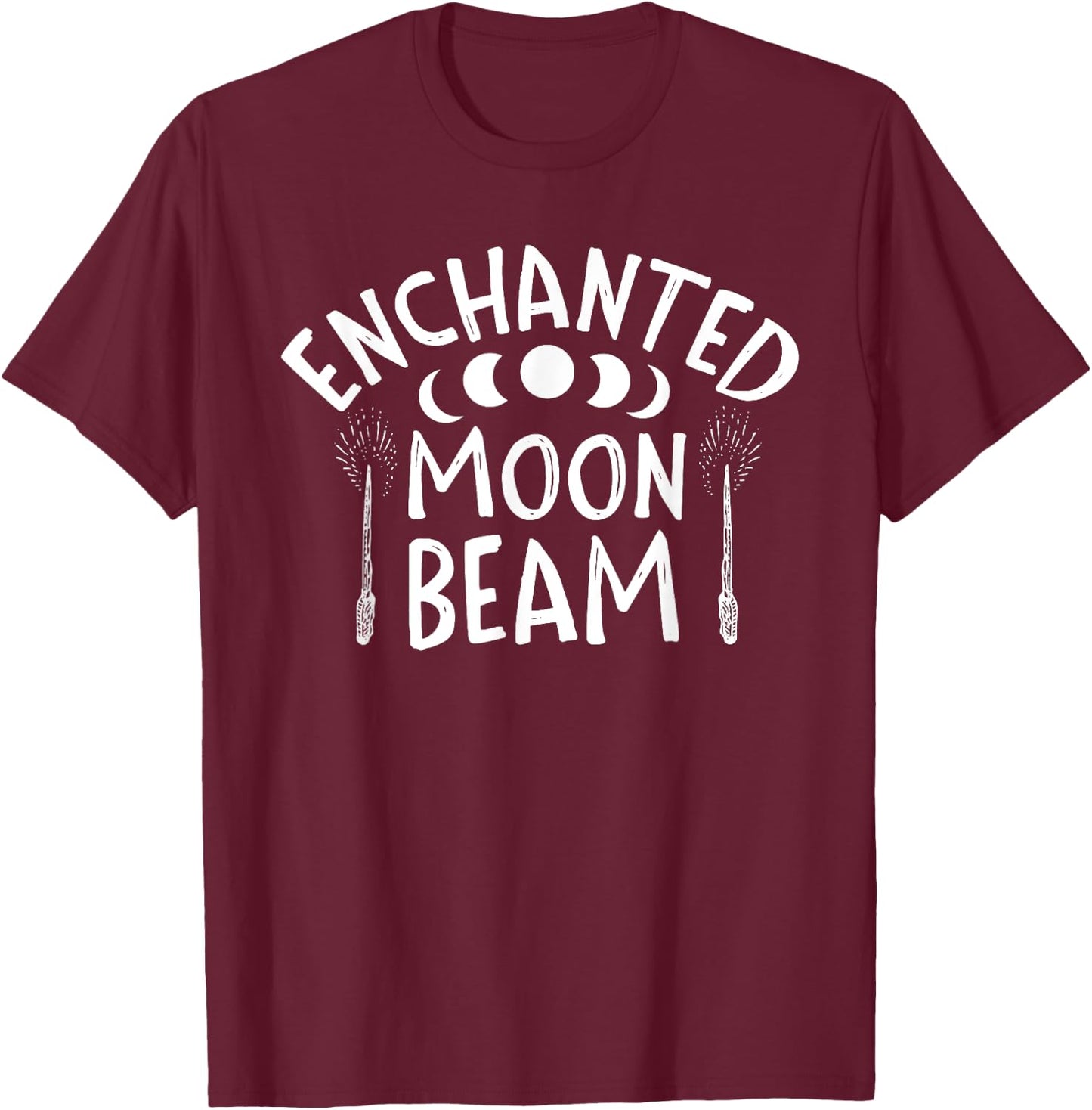 Mystical And Magical Enchanted Moon Beam Star Child T-Shirt - T-Shirt | Maroon