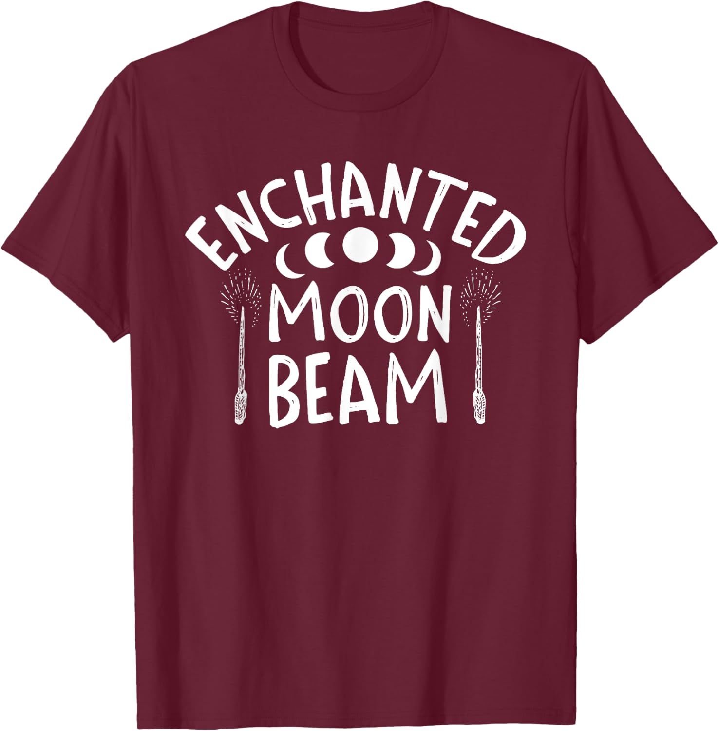 Mystical And Magical Enchanted Moon Beam Star Child T-Shirt - T-Shirt | Maroon