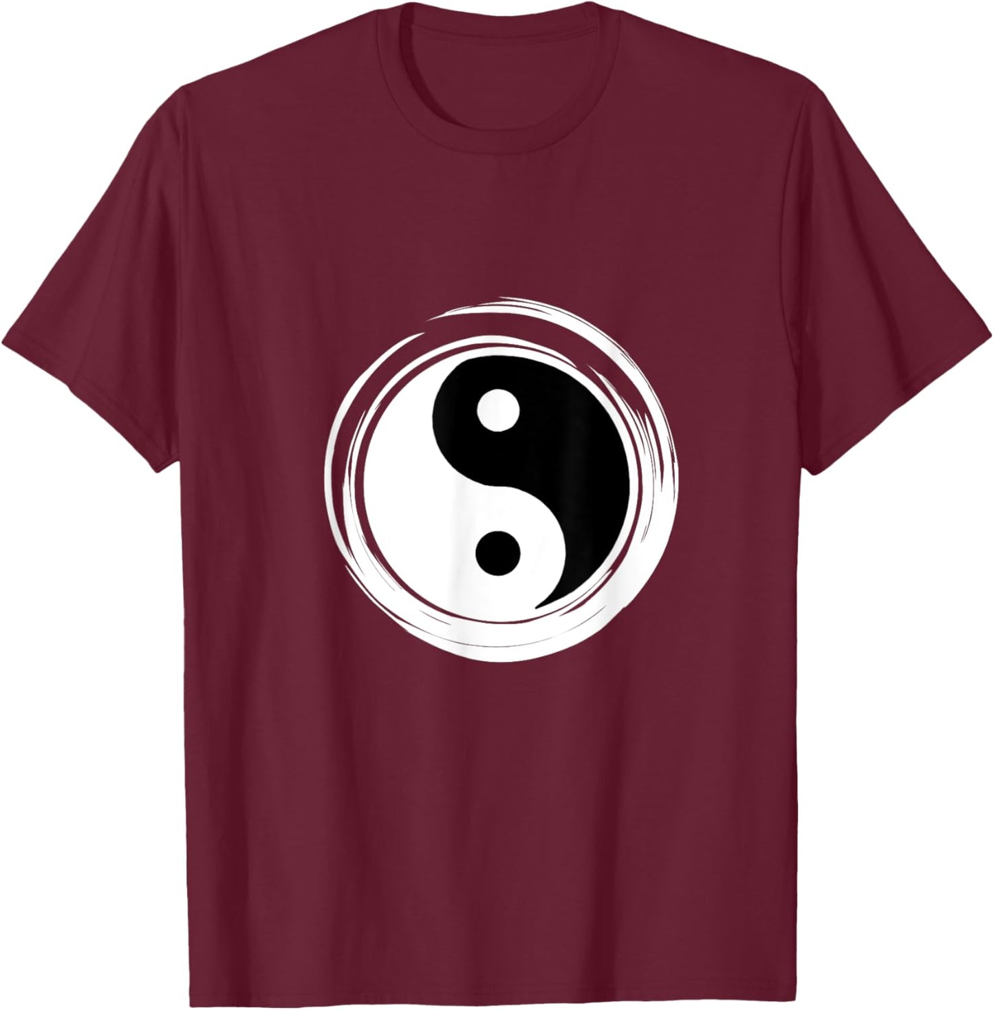 Yin Yang Feng Shui Ying Yang T-Shirt - T-Shirt | Maroon