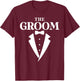 The Groom - Bachelor Party T-Shirt - T-Shirt | Maroon