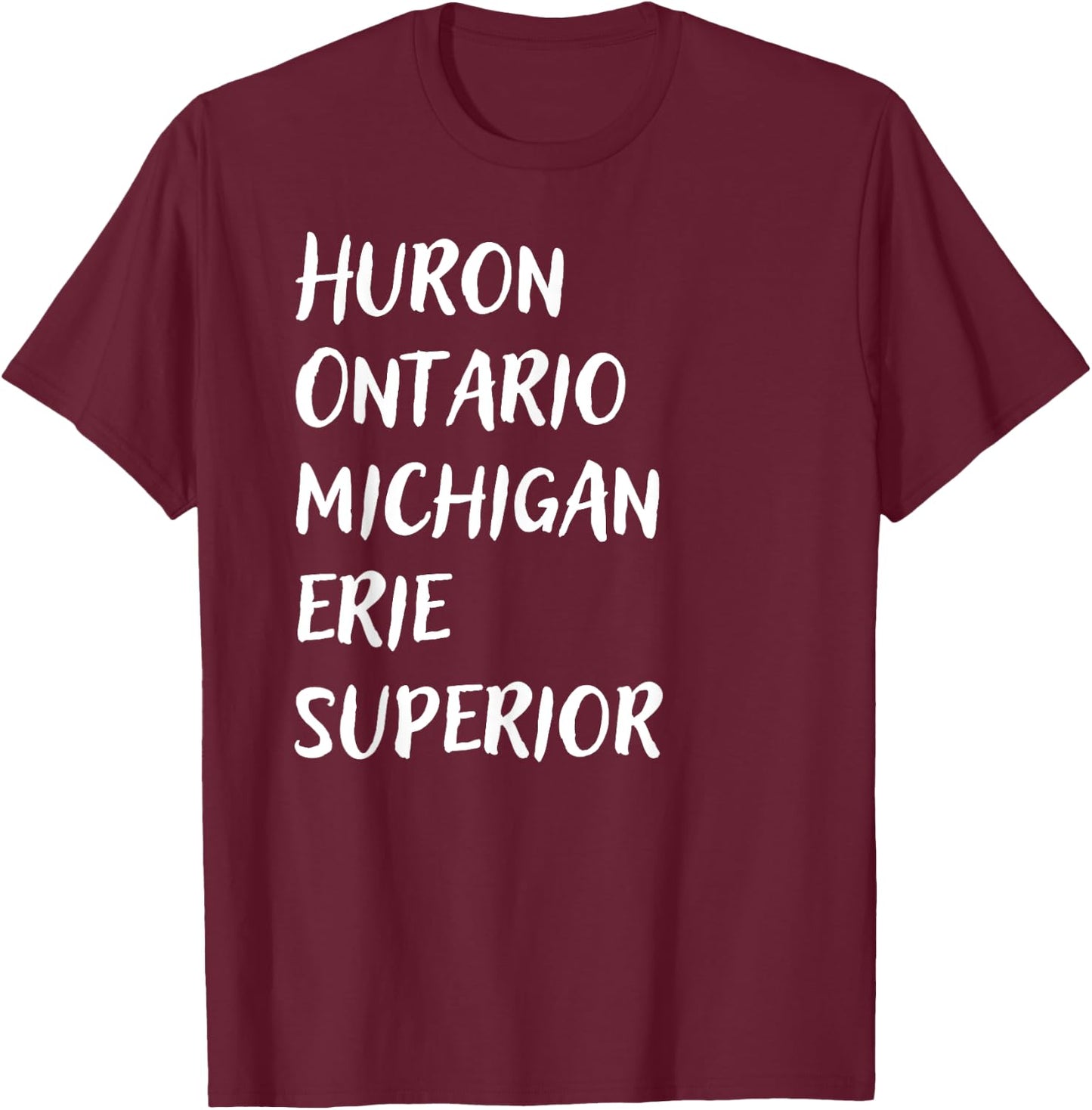 The Great Lakes HOMES Michigan Gift Vintage T-Shirt - T-Shirt | Maroon