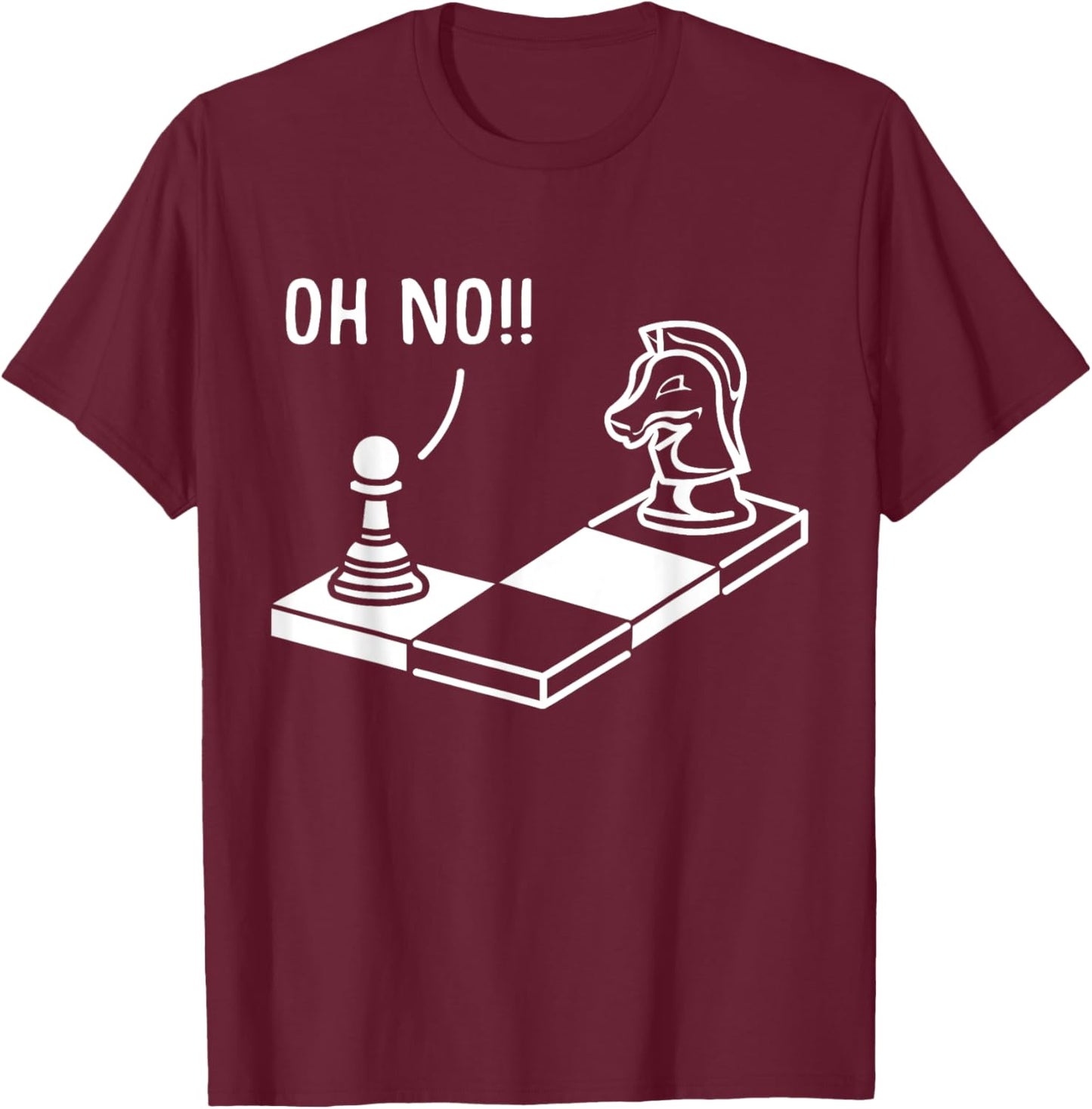 Oh No Springer Funny Chess Player Gift Chess T-Shirt - T-Shirt | Maroon