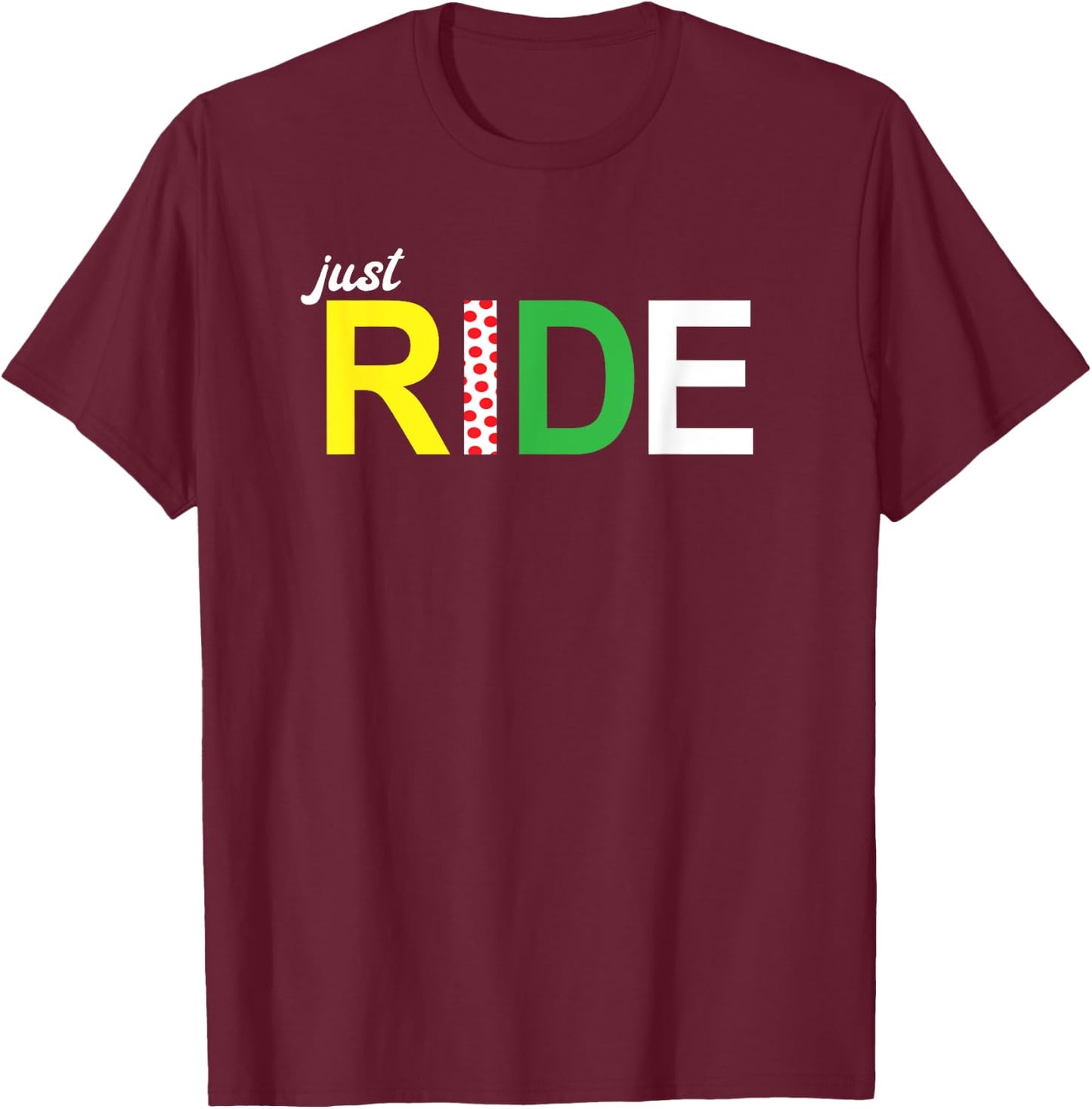 Cycling Just Ride Winner's Jersey Novelty Cycling Gift T-Shirt - T-Shirt | Maroon