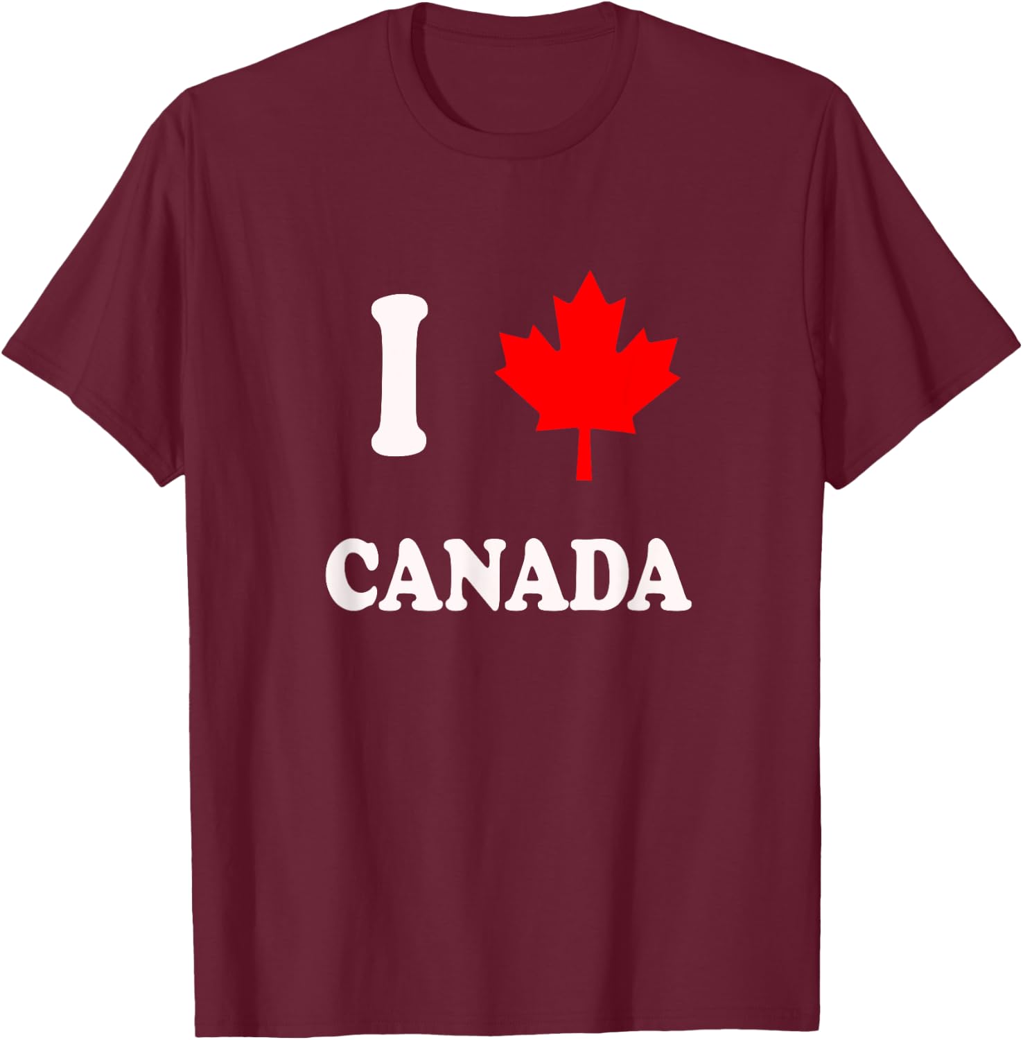 I maple leaf canada Minimalist Canada maple leaf heart T-Shirt - T-Shirt | Maroon