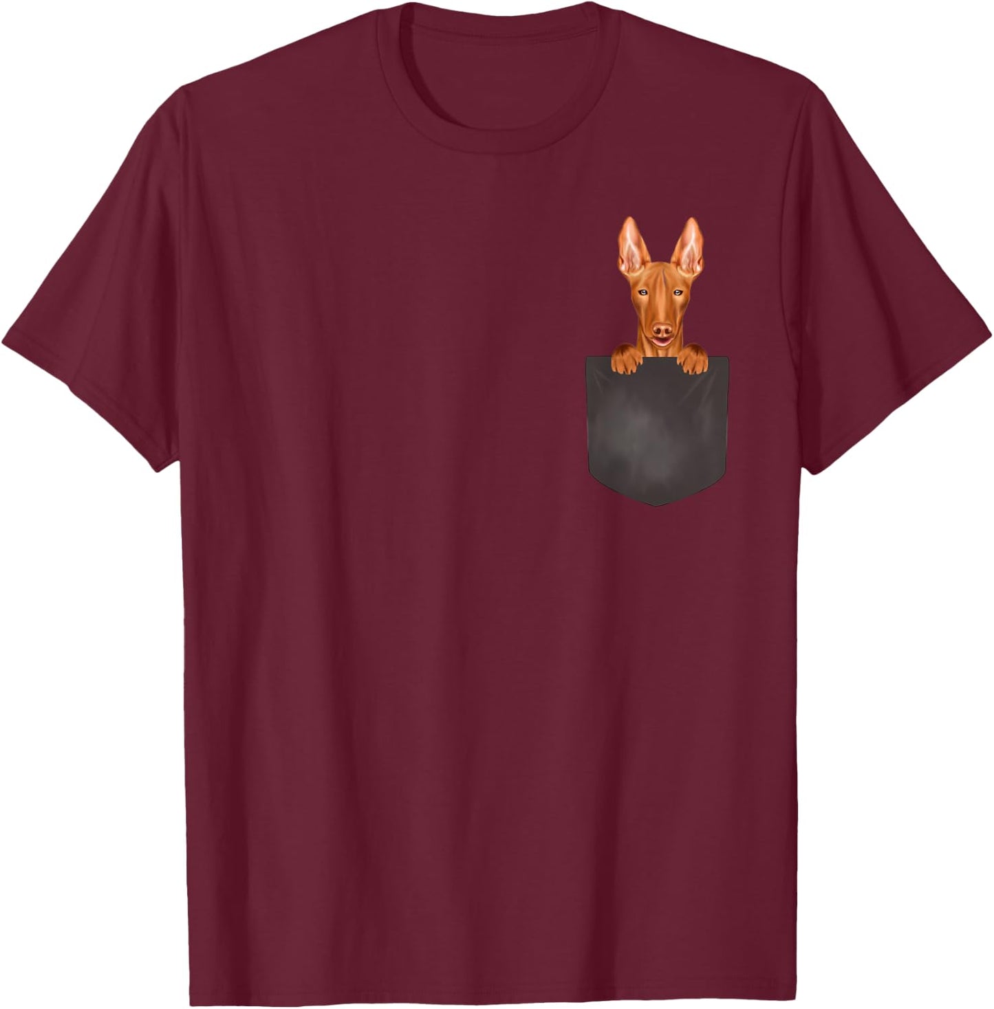 Dog In Pocket Funny Dog Lover Pharaoh Hound Women Kids T-Shirt - T-Shirt | Maroon