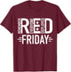 Red Friday Military Remember Everyone Deployed US Veterans T-Shirt - T-Shirt | Maroon