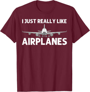 Cool Airplane Women Aviation Plane Airplane Pilot T-Shirt - T-Shirt | Maroon