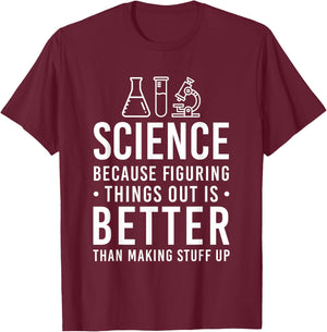 Cool Science Art Men Women Biology Chemistry Science Teacher T-Shirt - T-Shirt | Maroon