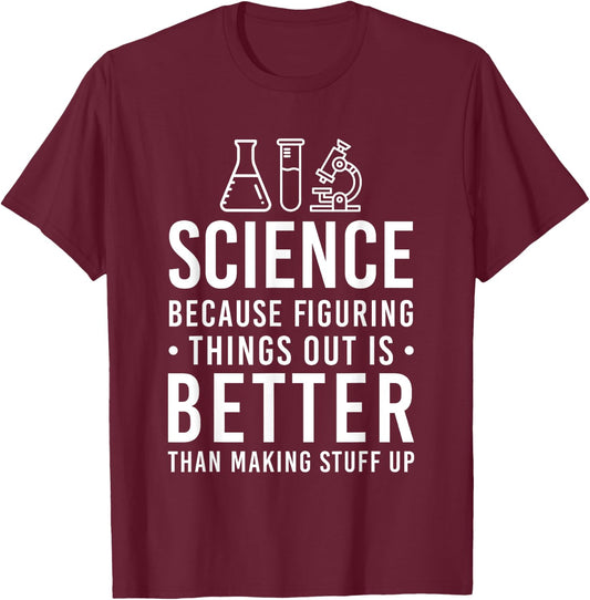 Cool Science Art Men Women Biology Chemistry Science Teacher T-Shirt - T-Shirt | Maroon