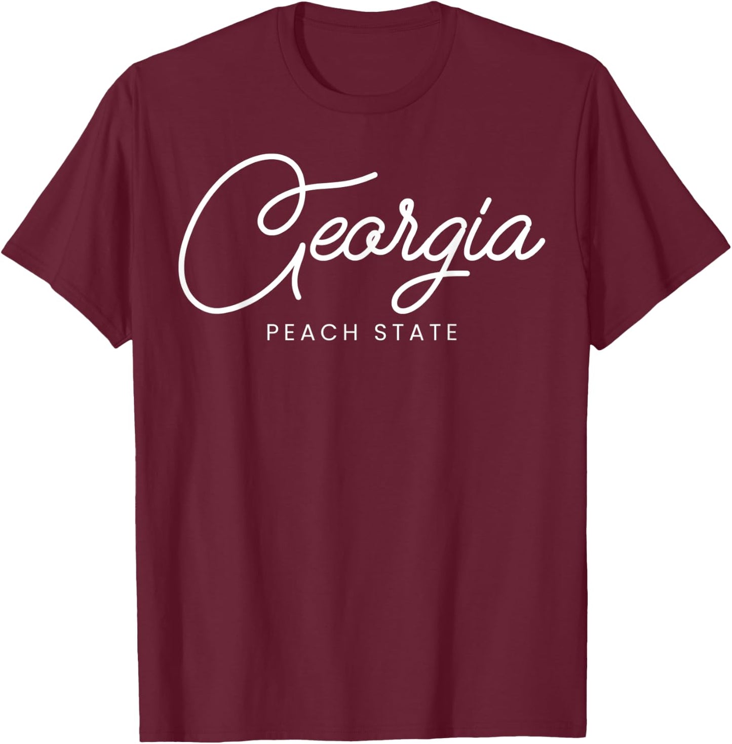 Georgia Gifts Shirt GA Graphic . Peach State T-Shirt - T-Shirt | Maroon