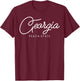 Georgia Gifts Shirt GA Graphic . Peach State T-Shirt - T-Shirt | Maroon