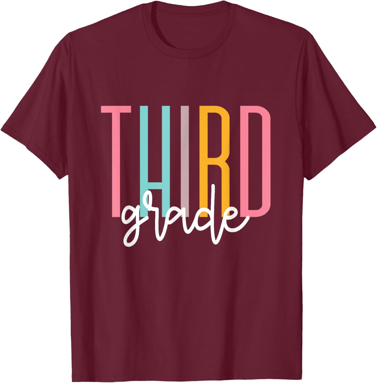Third Grade Girls Boys Teacher Team 3rd Grade Squad T-Shirt - T-Shirt | Maroon