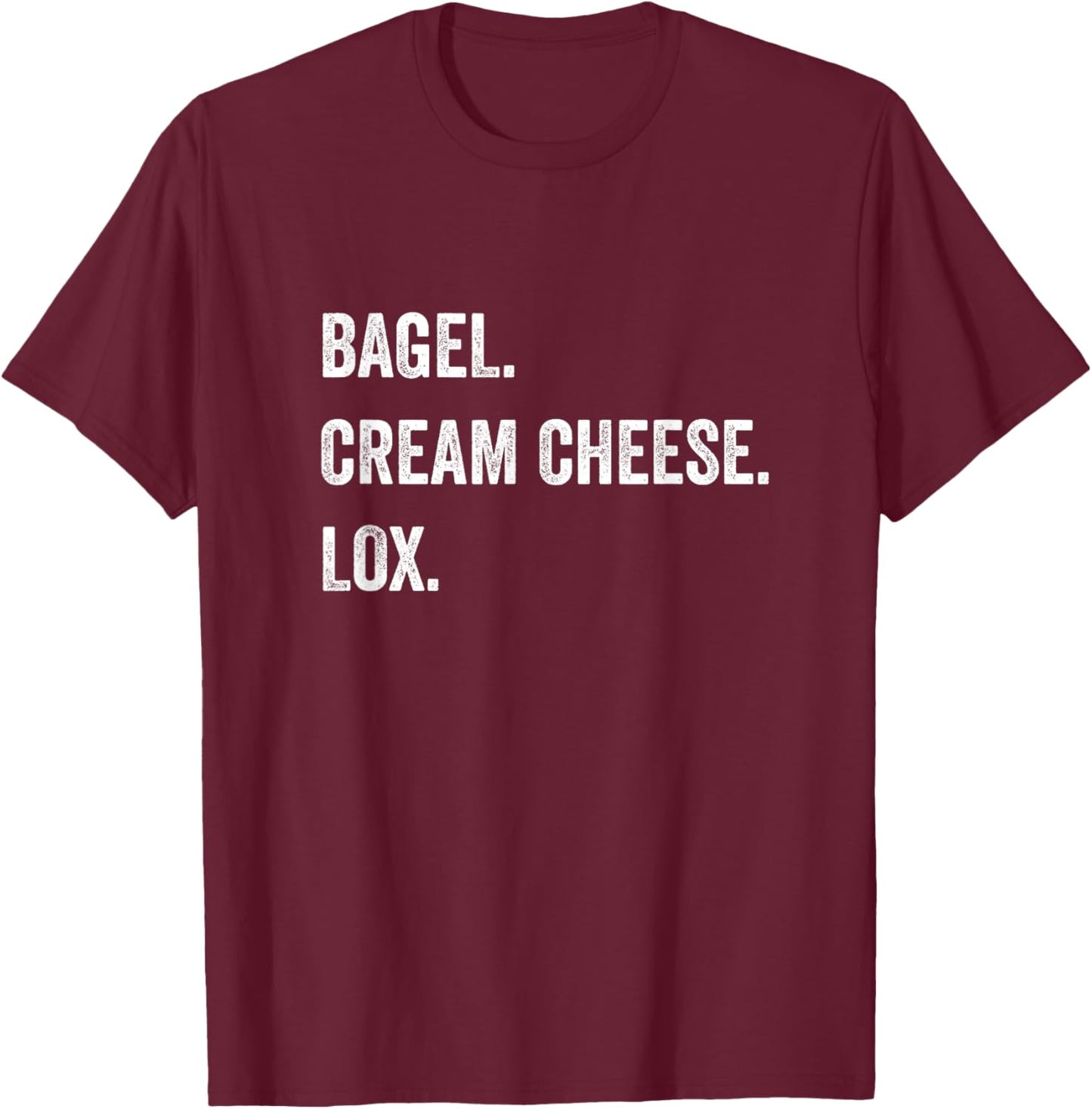 Bagel Cream Cheese Lox Salmon Funny Jewish Deli Fish Lover T-Shirt - T-Shirt | Maroon
