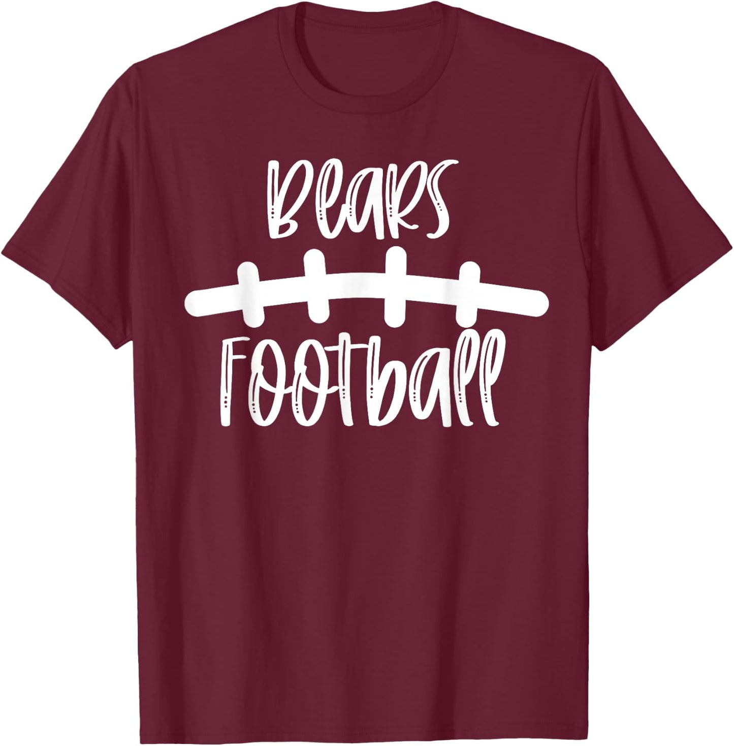 Bears Football School Spirit Team Mascot Game Night T-Shirt - T-Shirt | Maroon