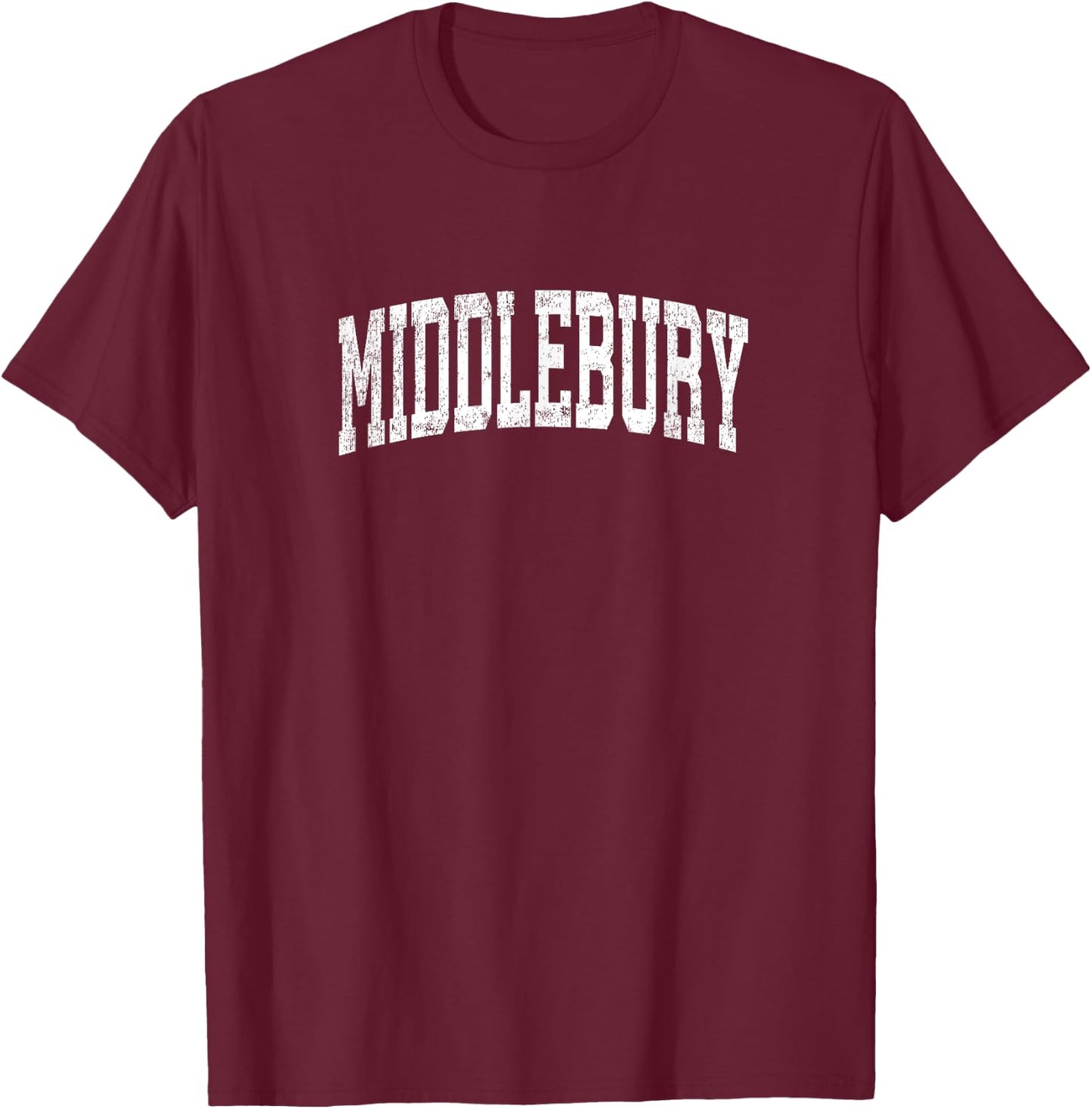 Middlebury Connecticut CT Vintage Athletic Sports Design T-Shirt - T-Shirt | Maroon