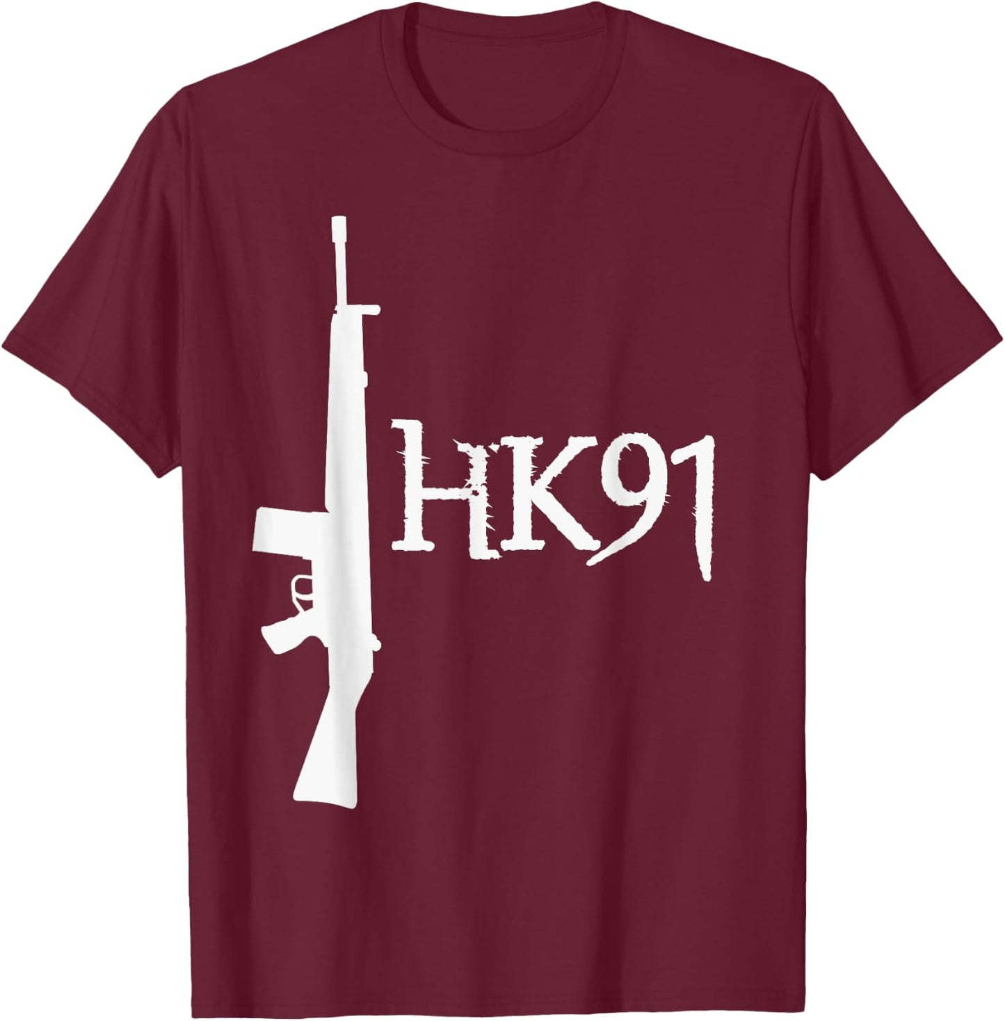 HK91 German Automatic Rifle T-Shirt - T-Shirt | Maroon
