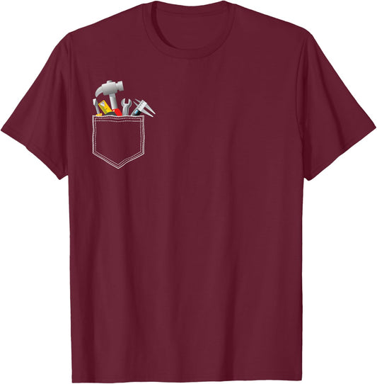 Funny Worker Tools Gift Women Cute Tool In Pocket T-Shirt - T-Shirt | Maroon