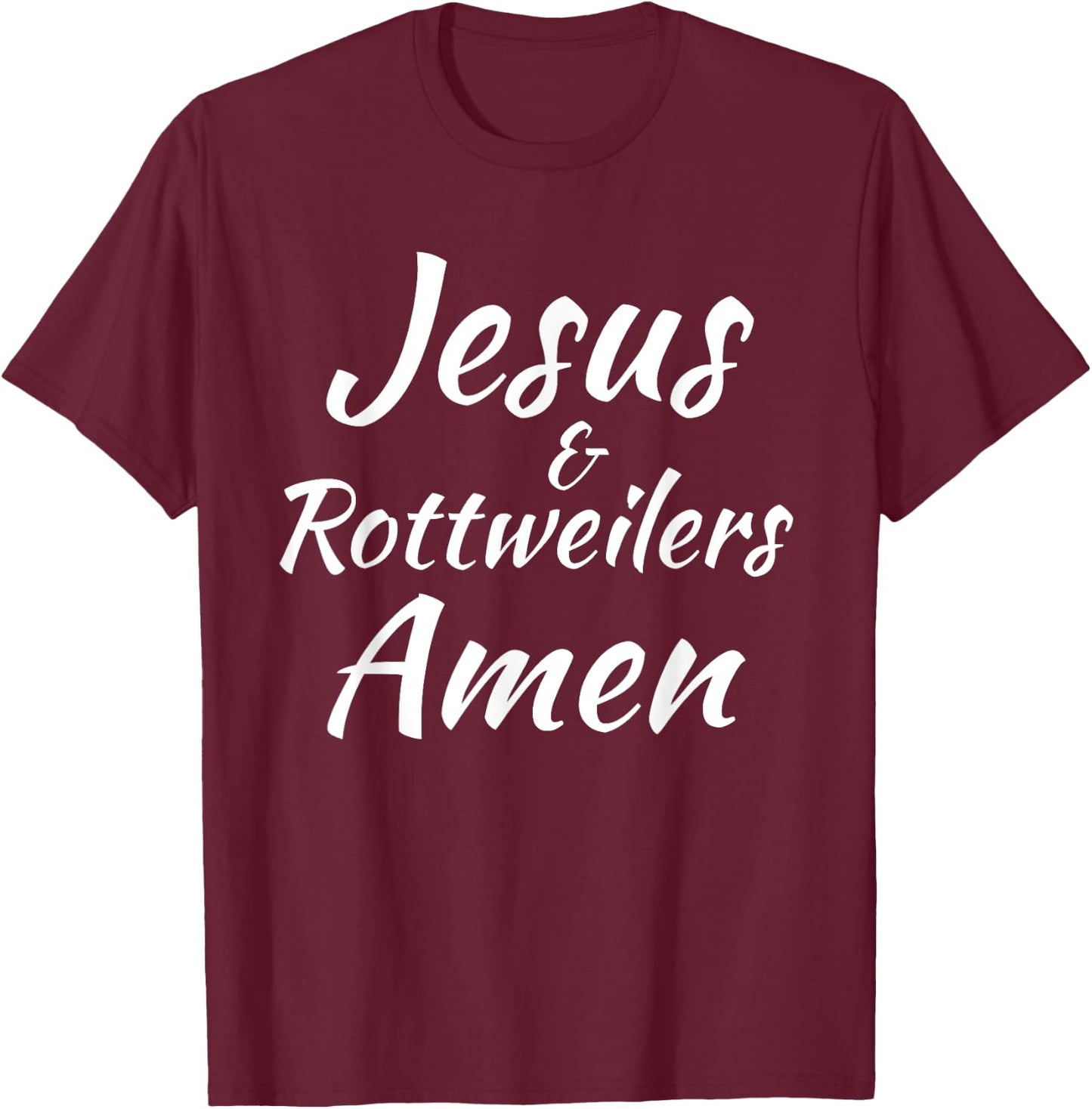 Jesus and Rottweilers Christian Faith Dog Women T-Shirt - T-Shirt | Maroon
