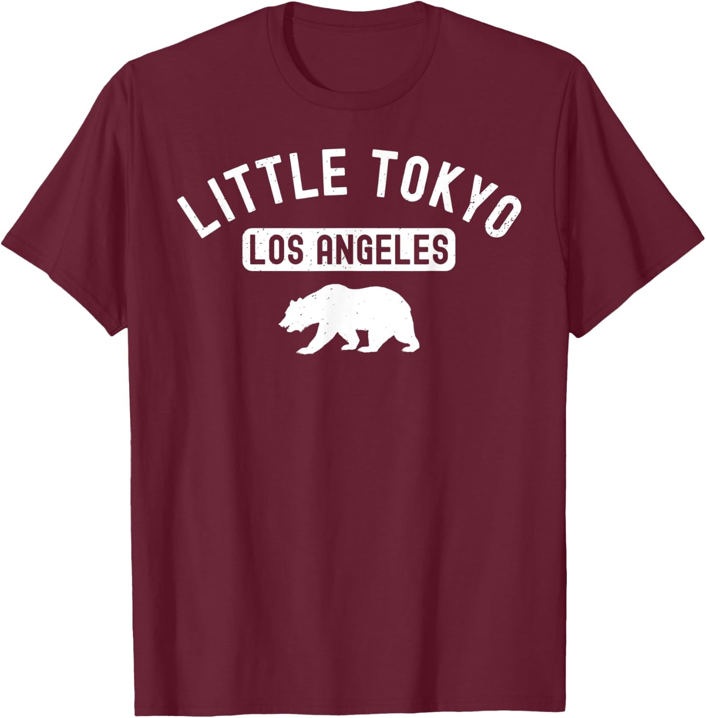 Little Tokyo Los Angeles Street Sign Chinatown Koreatown LA T-Shirt - T-Shirt | Maroon